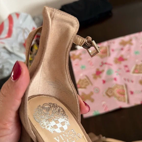 Vince Camuto Beige and Snakeskin Heels - Picture 5 of 5